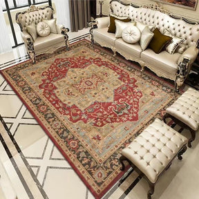 Vintage Bohemian Carpet for Living Room Rectangle Area Rugs Persian Style Rectangle Area Rugs Soft Non-Slip Bedroom Study Mats