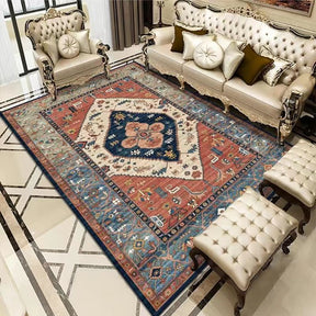 Vintage Bohemian Carpet for Living Room Rectangle Area Rugs Persian Style Rectangle Area Rugs Soft Non-Slip Bedroom Study Mats