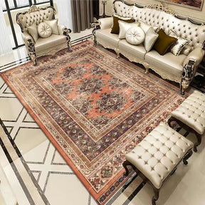 Vintage Bohemian Carpet for Living Room Rectangle Area Rugs Persian Style Rectangle Area Rugs Soft Non-Slip Bedroom Study Mats