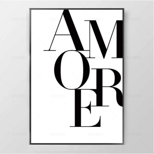 Love Amore Canvas Wall Art