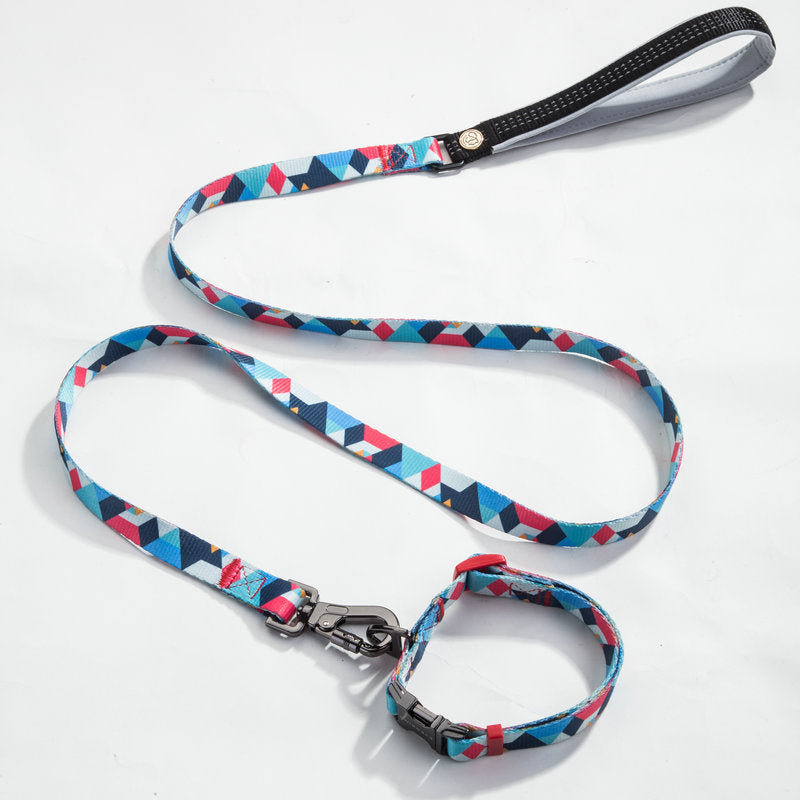 Pet leash collar