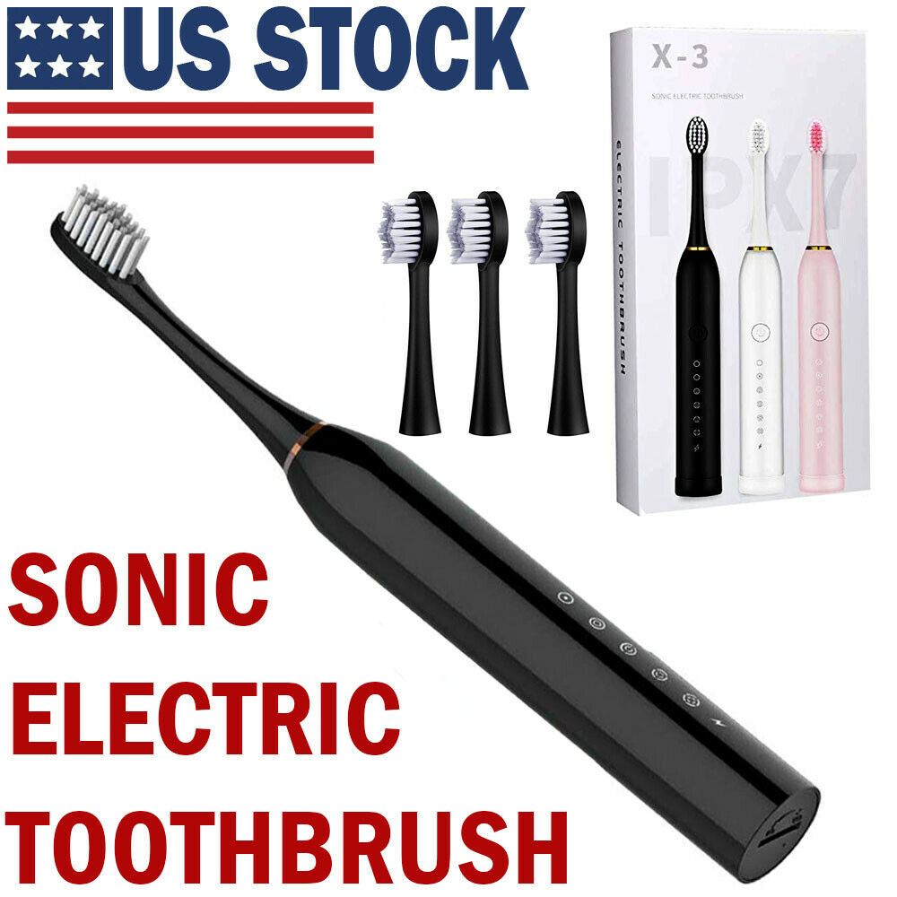 Rechargeable Sonic Electric Toothbrush Brush Heads Toothbrushes for Adults Kids