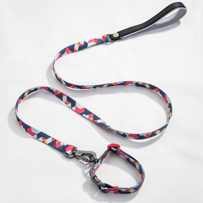 Pet leash collar