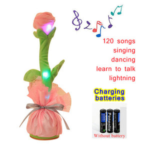 Dancing Cactus Enchanting Flower Electric Plush Toy Twisting Music Song